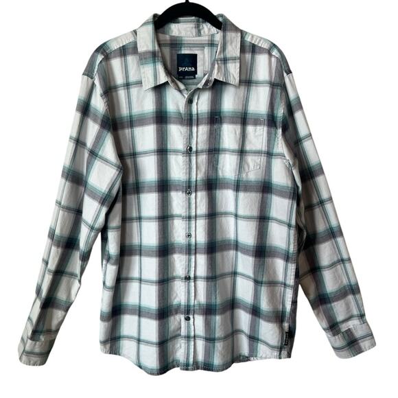 Prana Other - PrANa long sleeve button down plaid men’s shirt